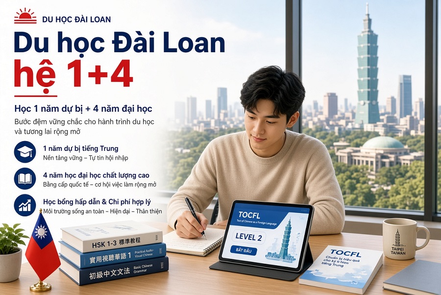 du học đài loan hệ 1+4